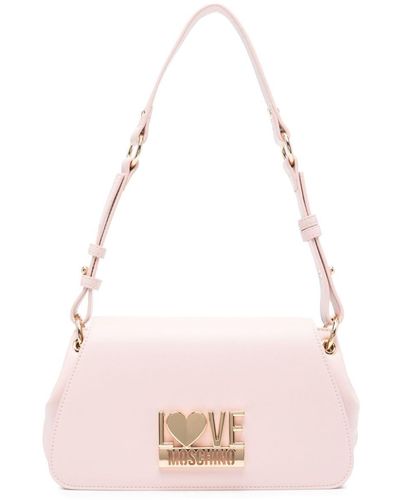 Love Moschino Logo-plaque Shoulder Bag - Pink