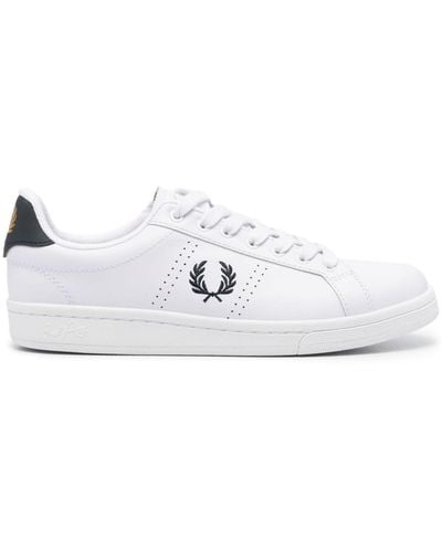 Fred Perry B721 Leather Trainers - White