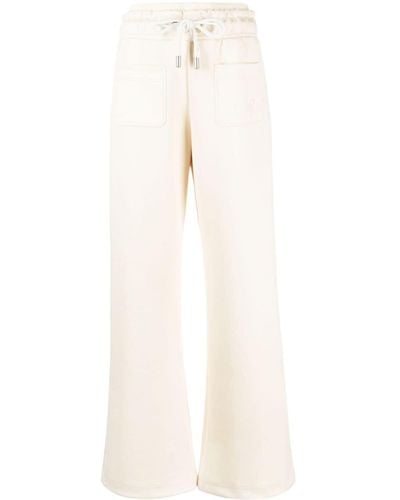 Off-White c/o Virgil Abloh Logo-embroidered Flared Track Pants - White