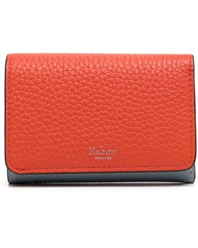 Mulberry Small Tri-fold Leather Purse - Red