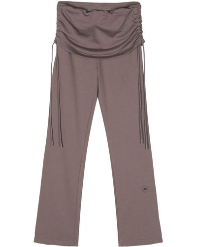adidas By Stella McCartney Rolled-waist Track Pants - Gray