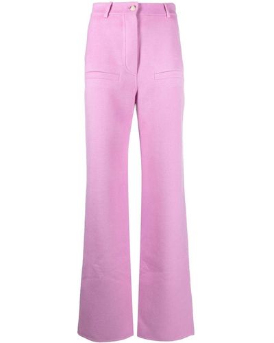 Nanushka High-waisted Flared Trousers - Pink