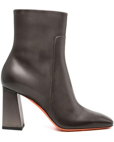 Santoni 90mm Leather Ankle Boots - Brown