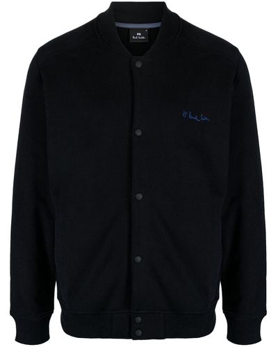 PS by Paul Smith Bomber con ricamo - Blu