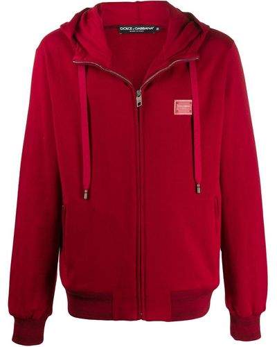 Dolce & Gabbana Zip-Up Hoodie - Rosso