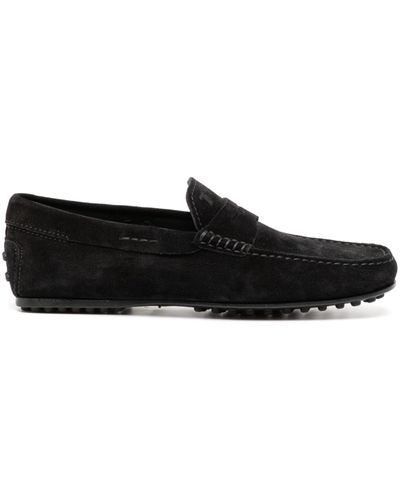 Tod's Gommino Suede Loafers - Black