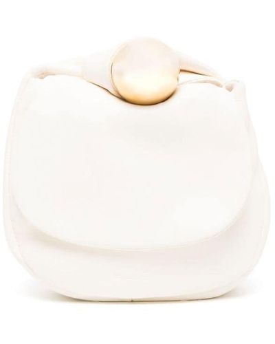 Jil Sander Small Sphere Clutch Bag - White