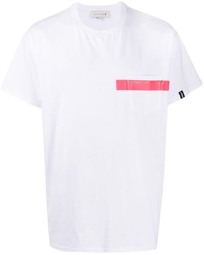 Mackintosh Stripe Detail T-shirt - White