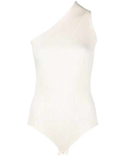 Aeron Off-shoulder Knit Bodysuit - White