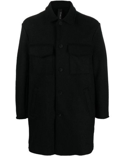 Transit Manteau en laine à simple boutonnage - Noir