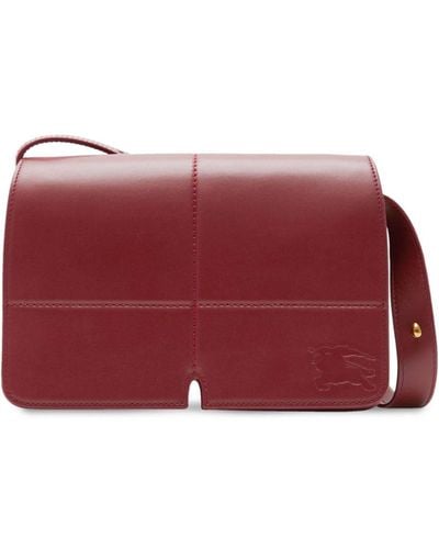 Burberry Snip Leather Shoulder Bag - Red