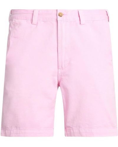 Polo Ralph Lauren Mid-Rise Cotton Shorts - Pink