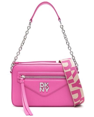 DKNY Greenpoint Leather Crossbody Bag - Pink