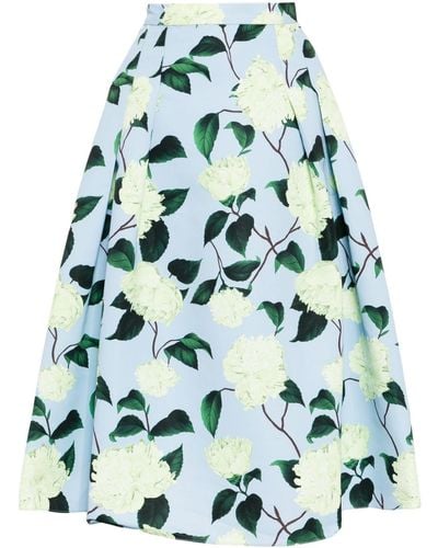 Sachin & Babi Lydia Floral-print Midi Skirt - Green