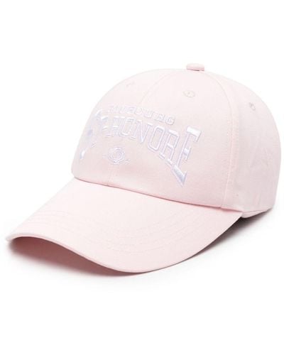 Maje Saint Honore-embroidered Cotton Cap - Pink