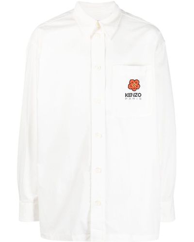 KENZO Oversized-Hemd mit Boke Flower - Weiß