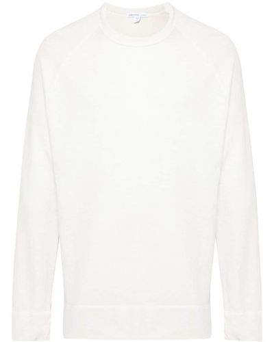 James Perse Round-neck Cotton Sweatshirt - White