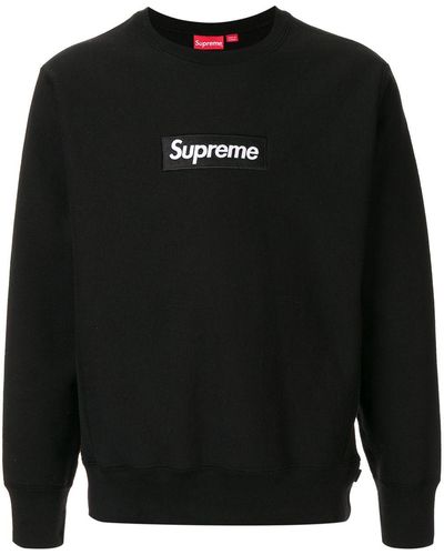 Supreme Sweatshirt mit Logo - Schwarz