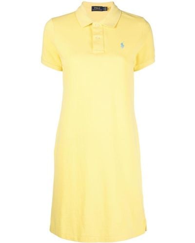 Polo Ralph Lauren Polo-pony Embroidered Dress - Yellow
