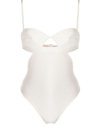 Adriana Degreas Sweetheart-neck Cut-out Swimsuit - White