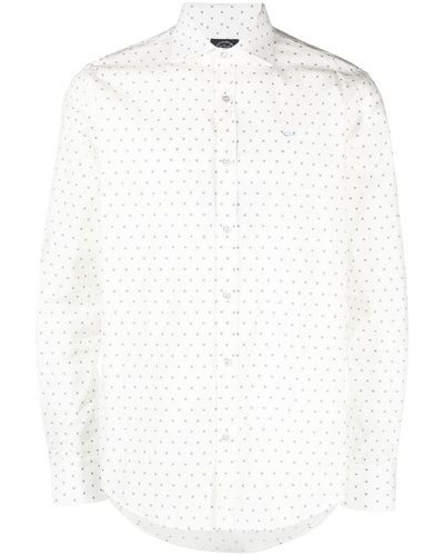 Paul & Shark Hemd mit Polka Dots - Weiß