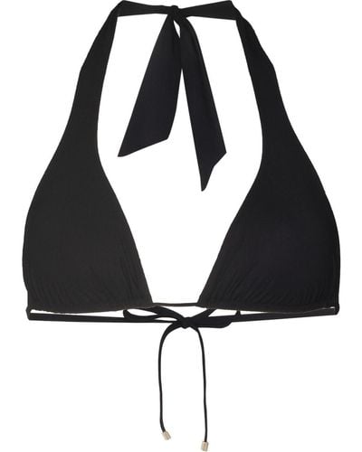 Dolce & Gabbana Top de bikini tipo triángulo con cuello halter - Negro