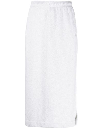 adidas Logo-embroidered Cotton Skirt - White