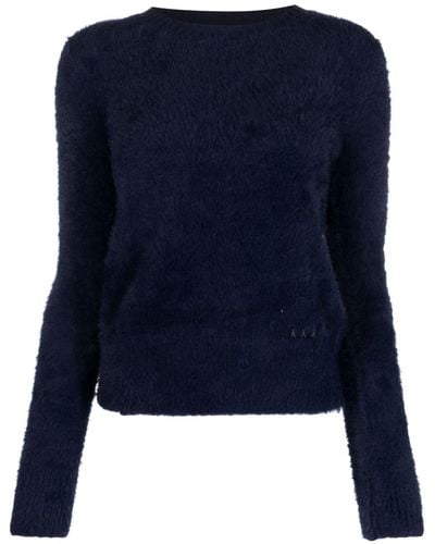 Patrizia Pepe Brushed-effect Wool Blend Sweater - Blue