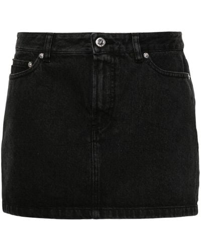 A.P.C. Minijupe en jean à taille mi-haute - Noir
