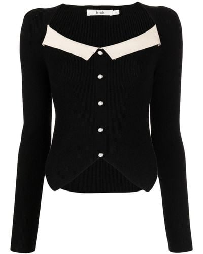 B+ AB Button-embellished Sweater - Black