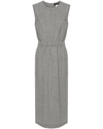 Fabiana Filippi Contrast-stitching Sleeveless Dress - Grey