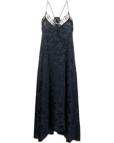 Zadig & Voltaire Risty Silk Midi Dress - Blue