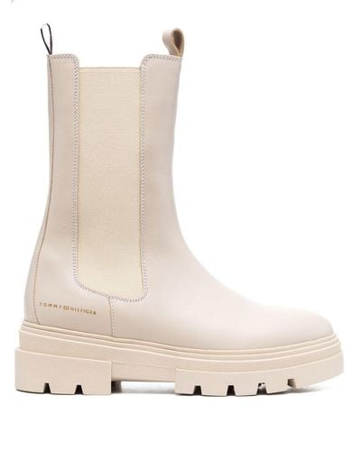 Tommy Hilfiger Chunky 40mm Chelsea Boots - Natural