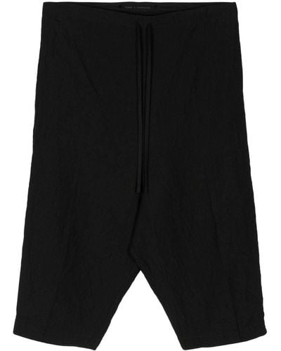 Forme D'expression Drop-crotch Shorts - Black