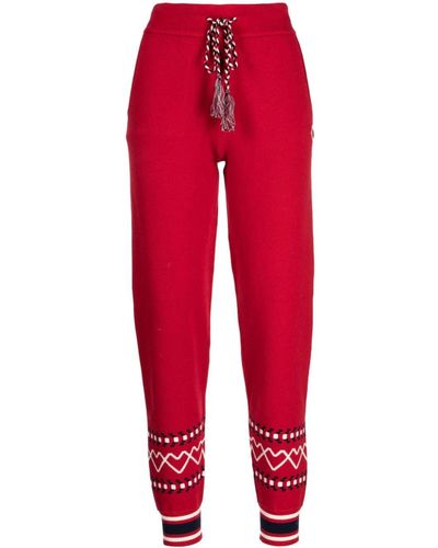 The Upside Monterosa Jojo Organic Cotton Track Trousers - Red