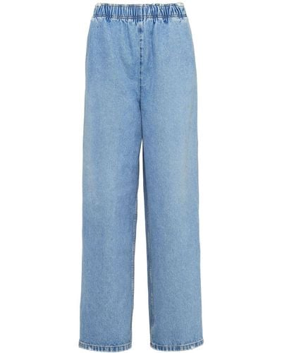 Prada Jeans taglio comodo con vita media - Blu