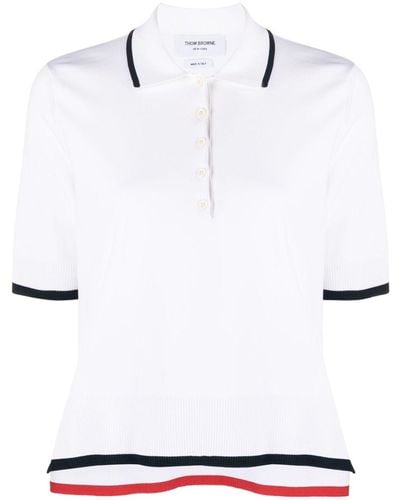 Thom Browne ボクシーフィット ポロシャツ - ホワイト