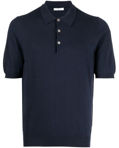 Boglioli Button-placket Detail Polo Shirt - Blue