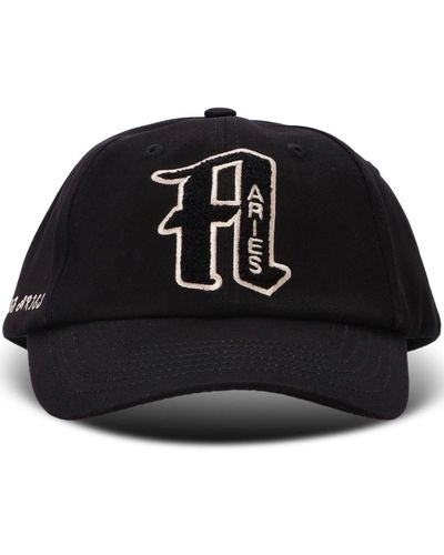 Aries Logo-embroidered Baseball Cap - Black