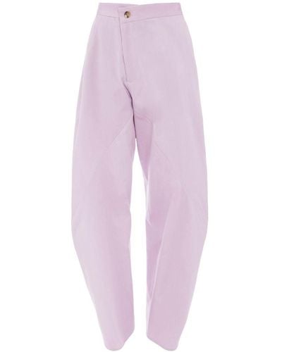 JW Anderson Off-centre Tapered Pants - Pink