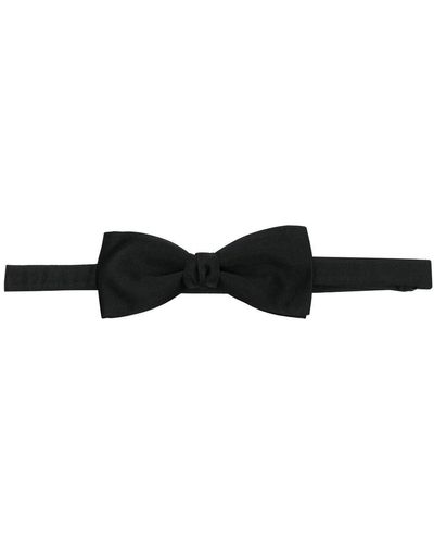 Saint Laurent Silk Bow Tie - Black