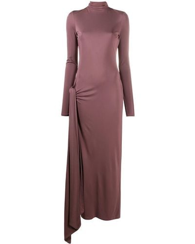 The Attico Camille Knotted Maxi Dress - Purple