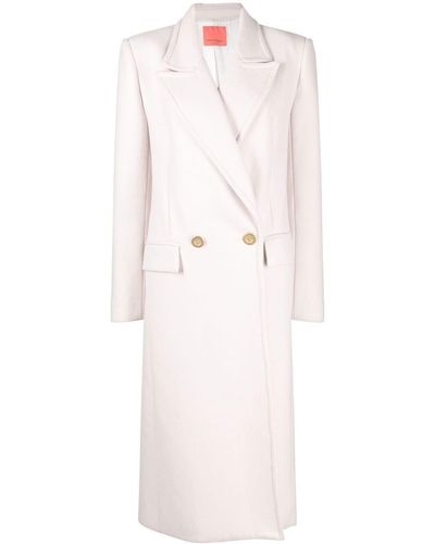 Manning Cartell Double-breasted Wool Coat - White
