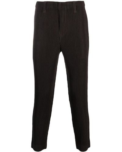 Homme Plissé Issey Miyake Pleated skinny trousers - Negro