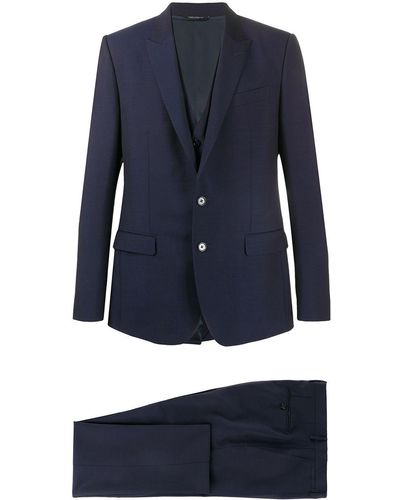 Dolce & Gabbana シングル ツーピーススーツ - ブルー