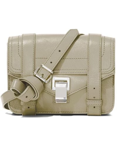 Proenza Schouler Mini Ps1 Leather Crossbody Bag - Grey