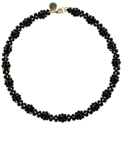 Simone Rocha Daisy crystal necklace - Negro