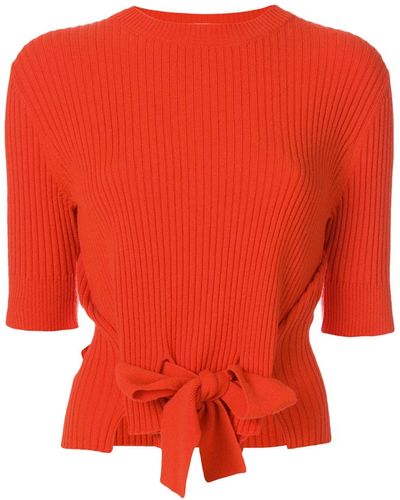 Cashmere In Love Dee Cropped Sweater - Red