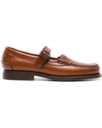 Hereu Mary Jane 30mm Leather Loafers - Brown