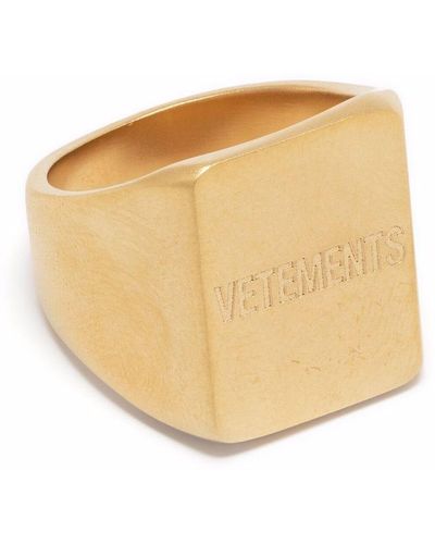 Vetements Klassischer Ring mit Logo - Mettallic